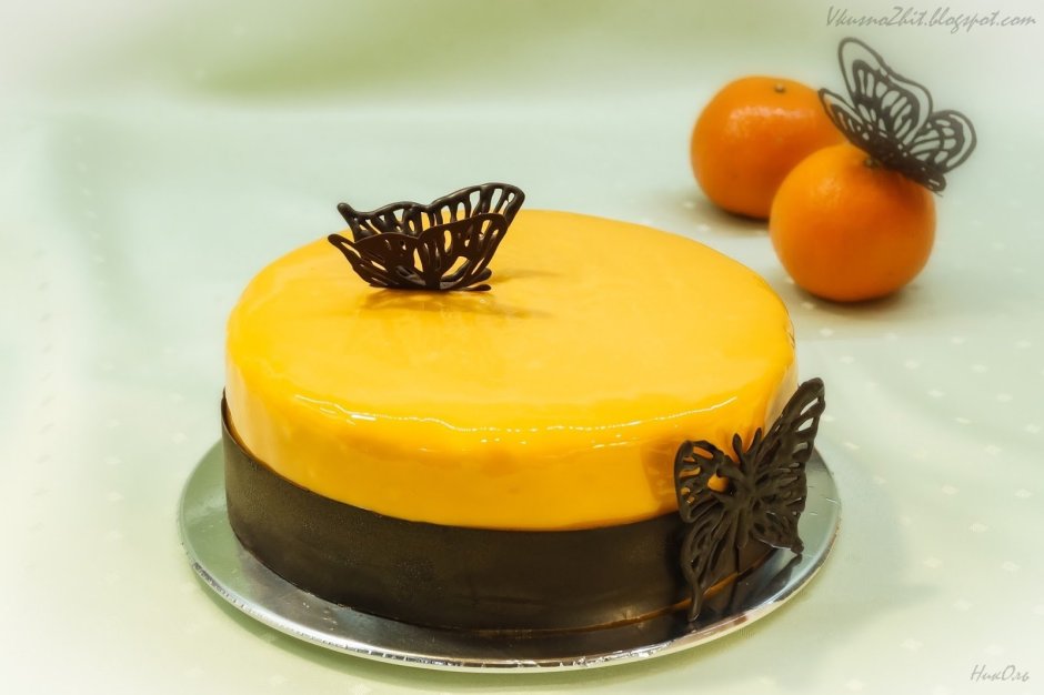 Декор апельсинового торта