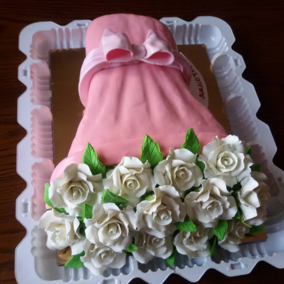 Торт букет цветов из мастики