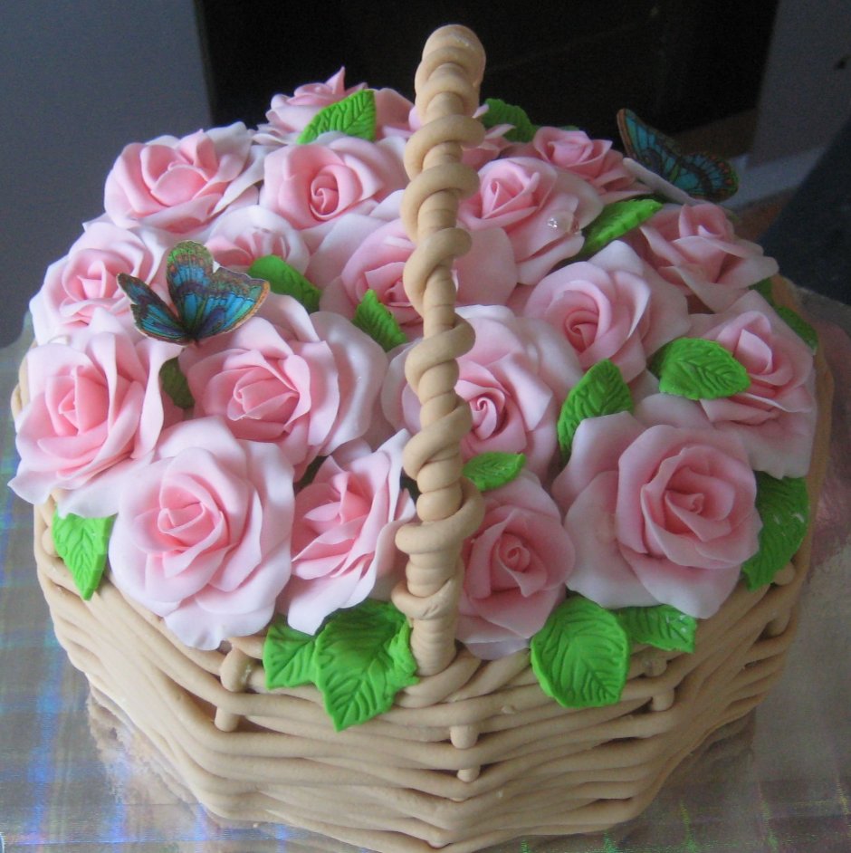 Торт букет цветов для начинающих