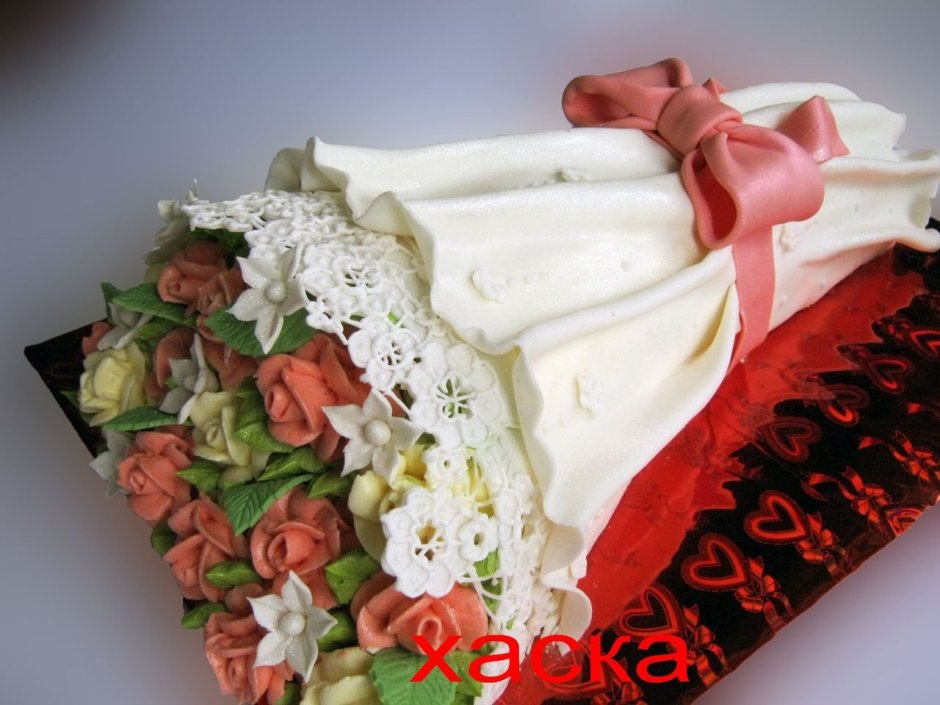 Торт букет роз