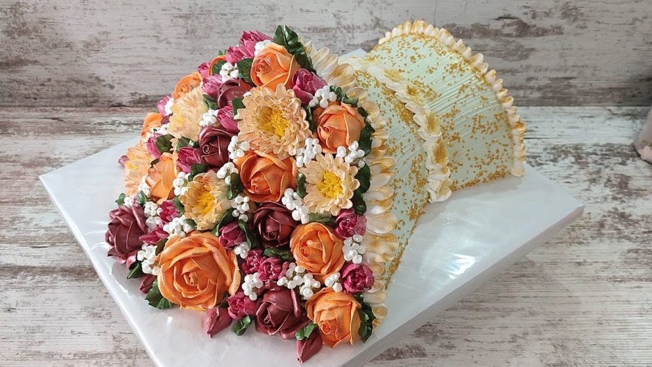 Торт цветочный букет