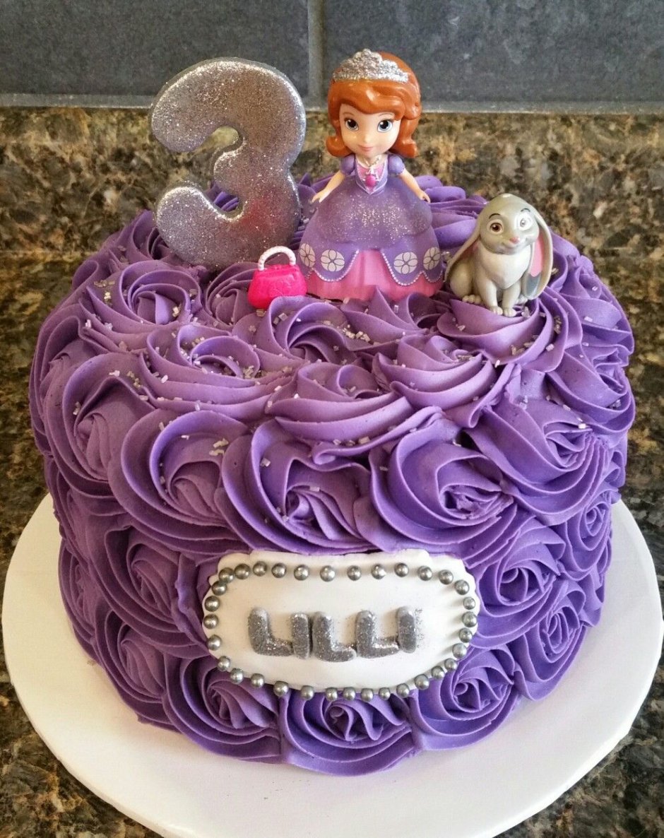 Торт на 1 годик для девочки принцесса София