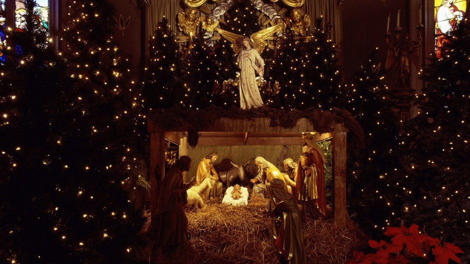 Католический вертеп на Рождество