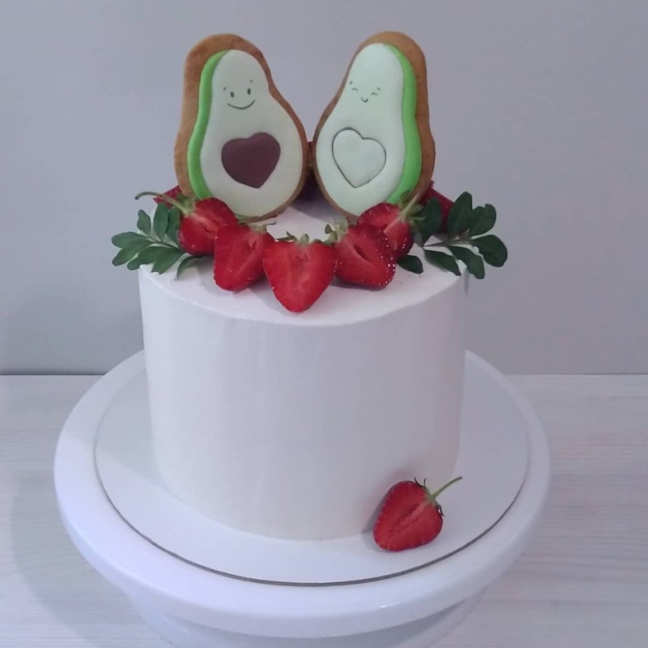 Тортик с авокадо декор