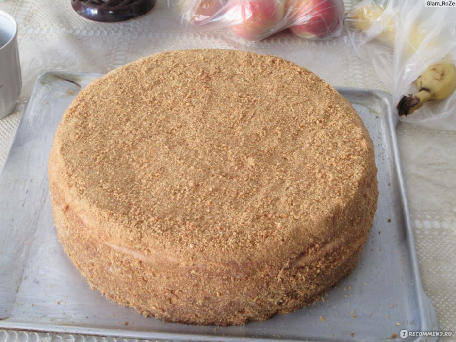 Пышный бисквит с сгущенкой для торта