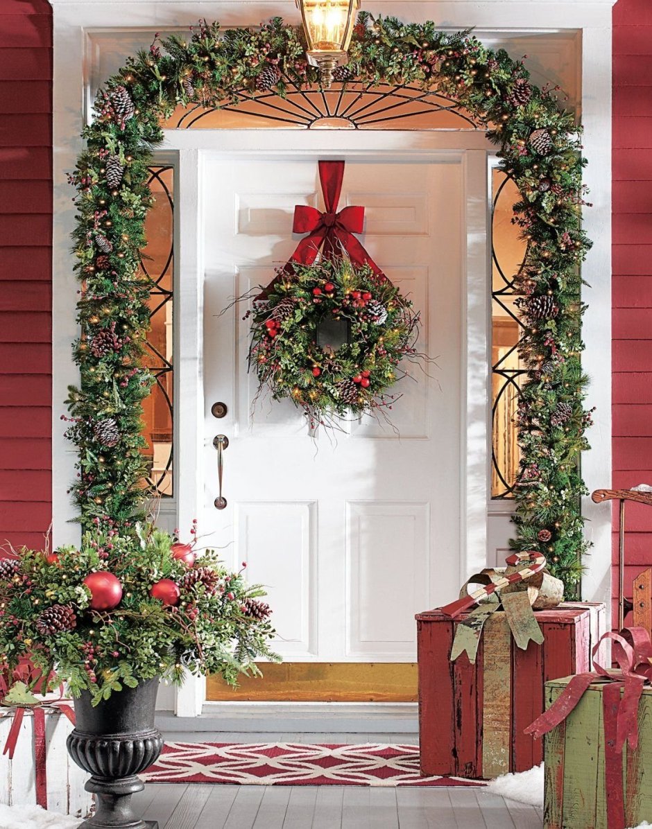 Рождественский венок на дверь