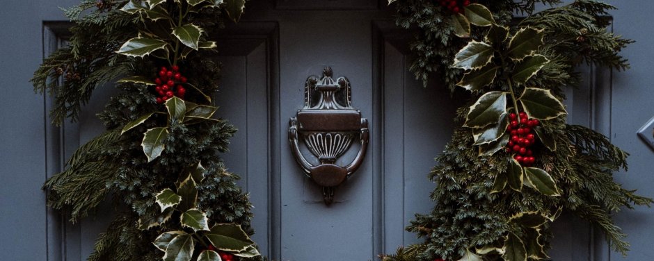 Новогодний дверь валлпапер