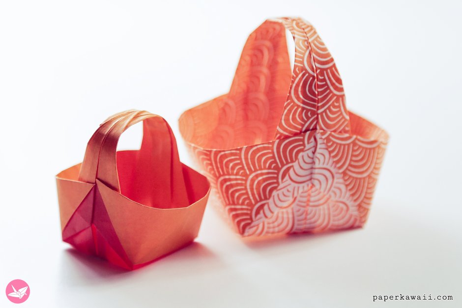 Пасха корзиночки оригами