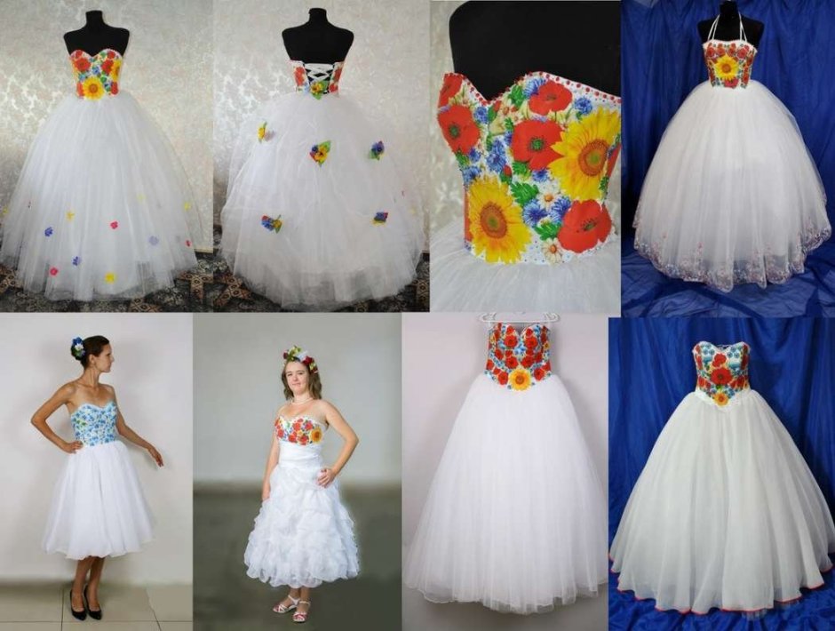Украинское свадебное платье национальное