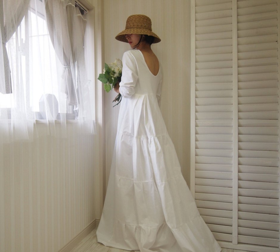 Свадебное платье из хлопка