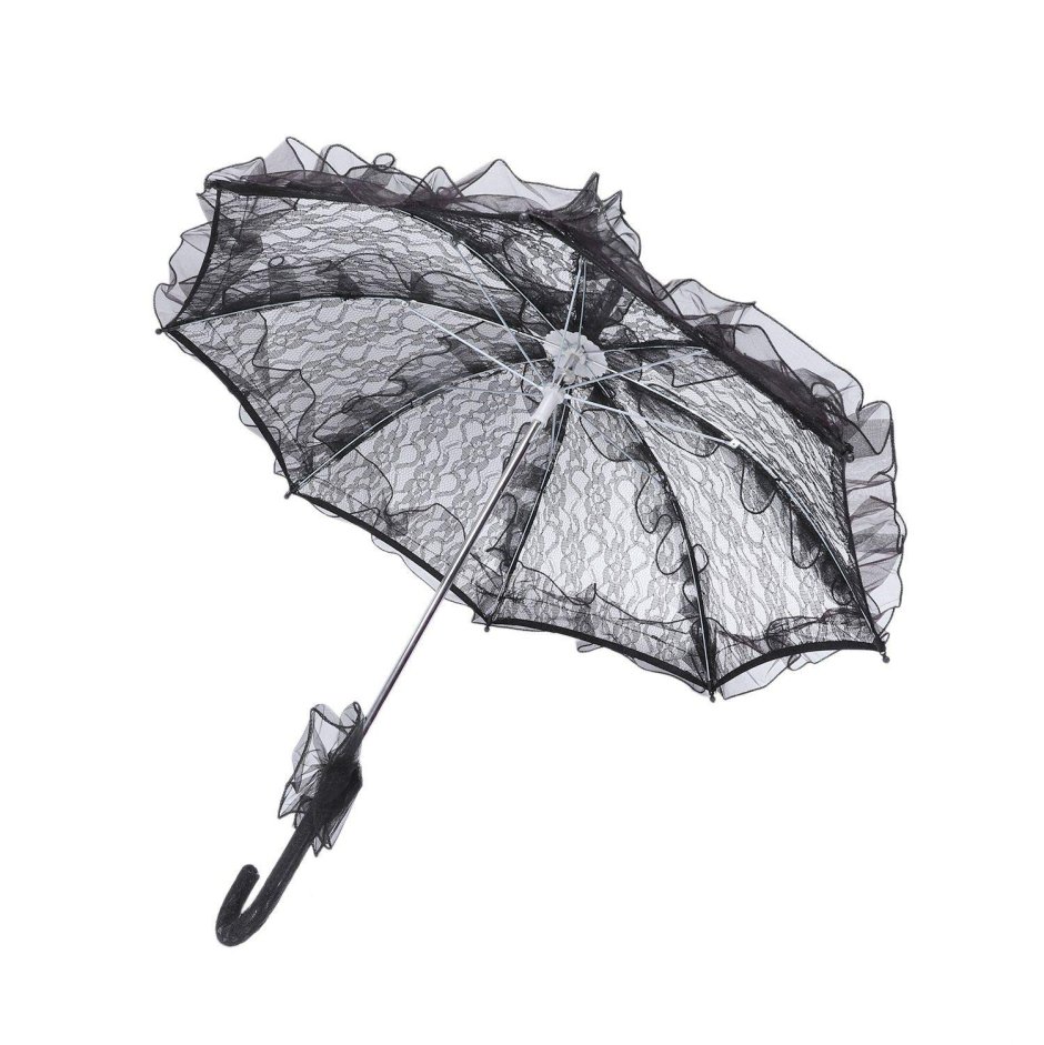 Зонтик черно белый