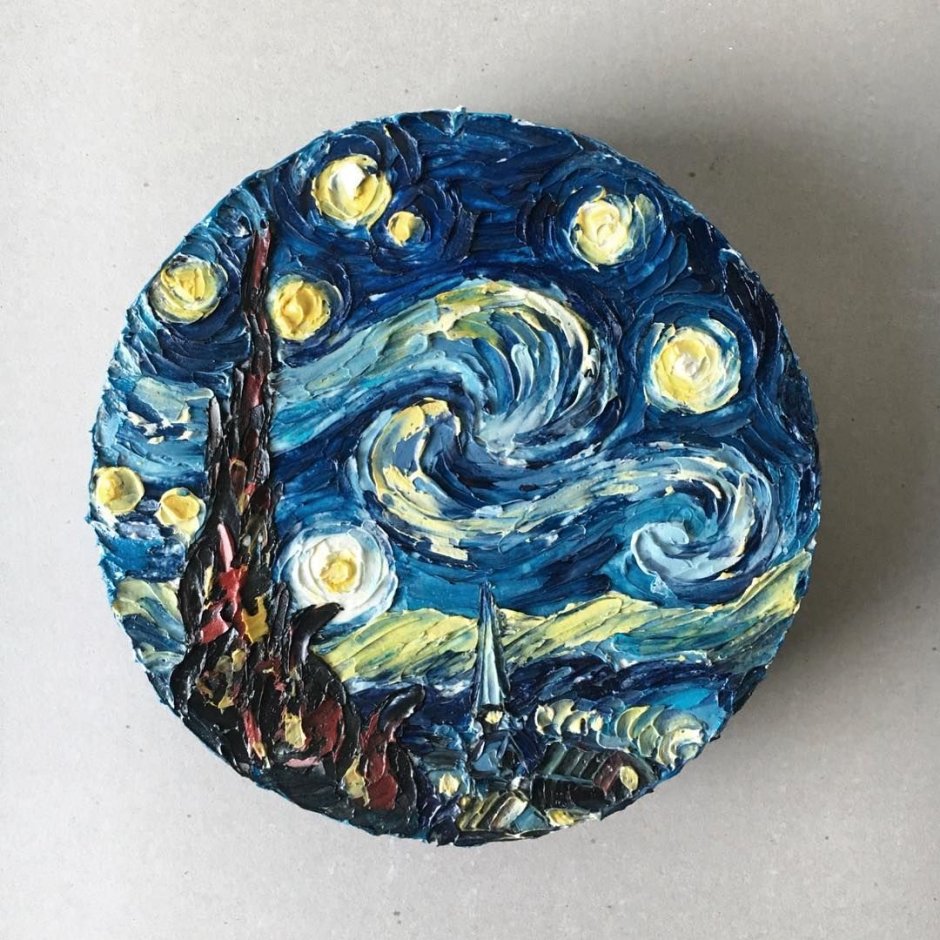 Торт для художников Звездная ночь