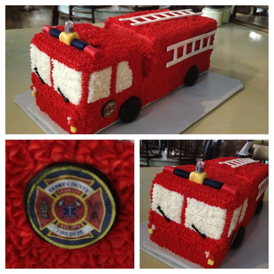 Торт с пожарной машиной для мальчика