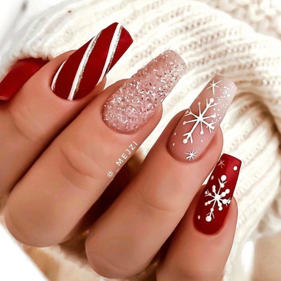 Красивые новогодние ногти