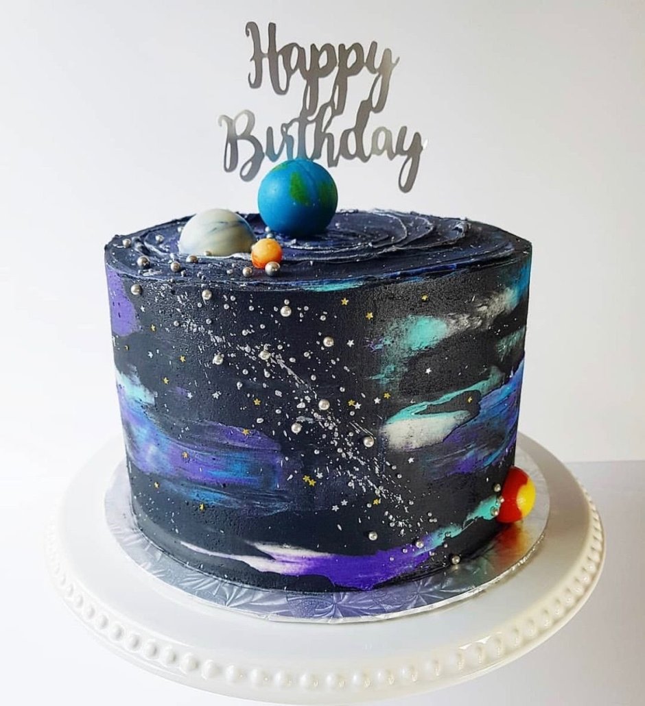 Happy Birthday торт космос
