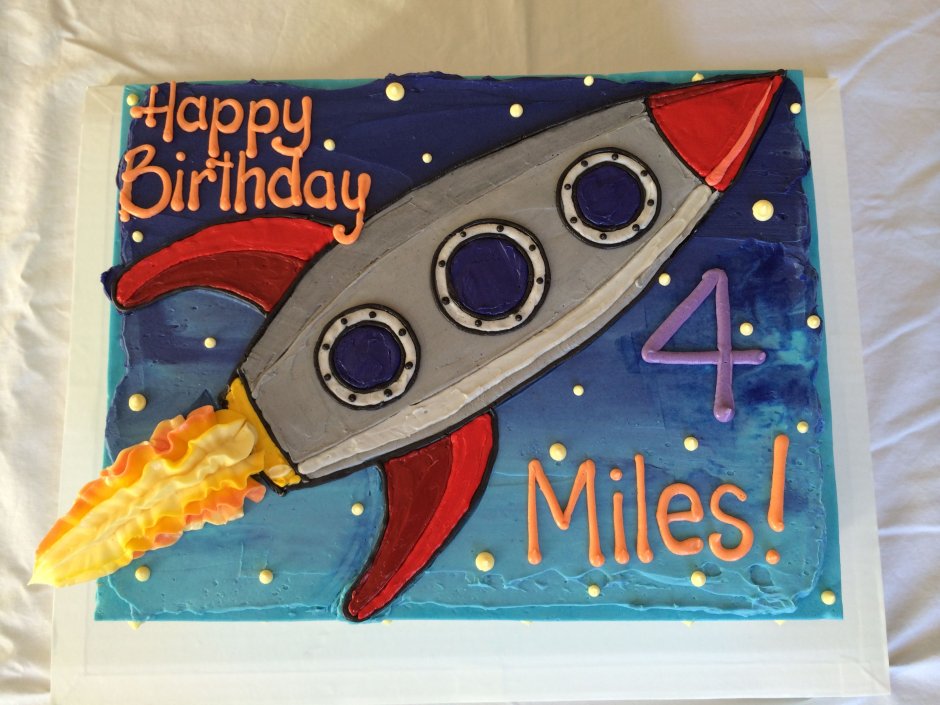 Торт с космической тематикой