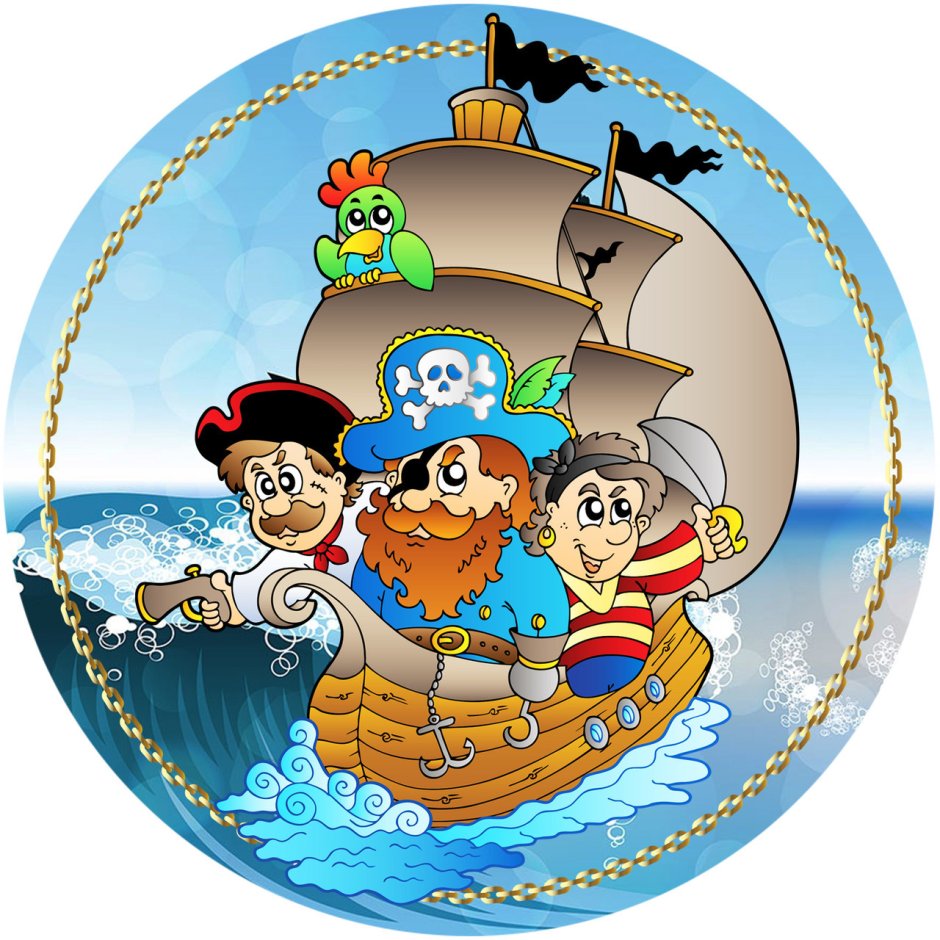 Медаль пирата для детей