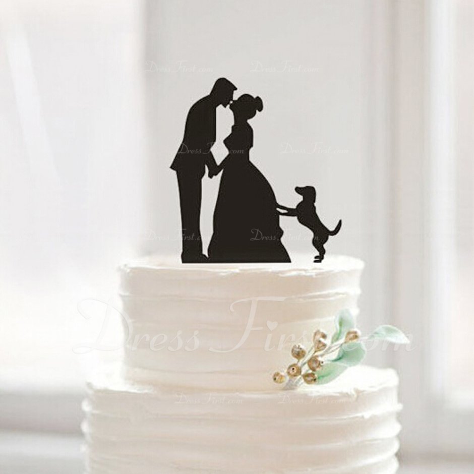 Топпер для свадебного торта жених и невеста