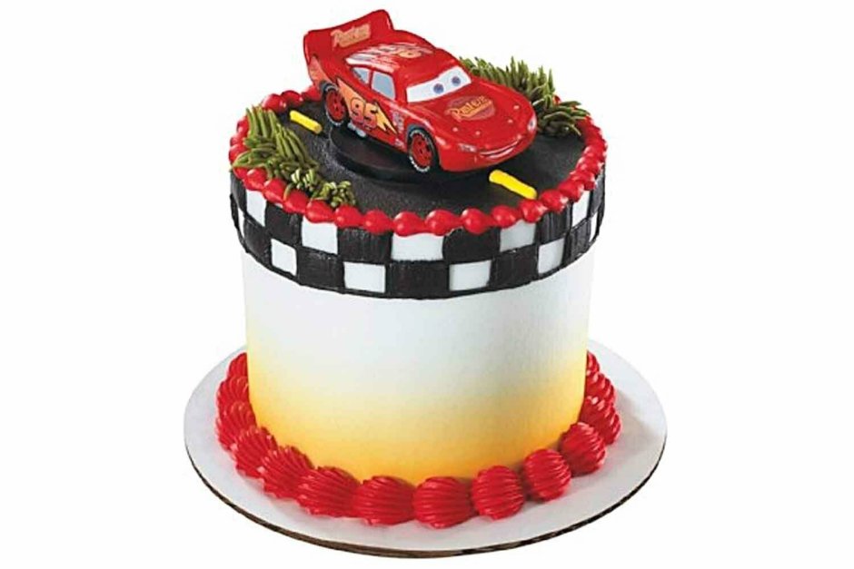 Торт с красной машинкой