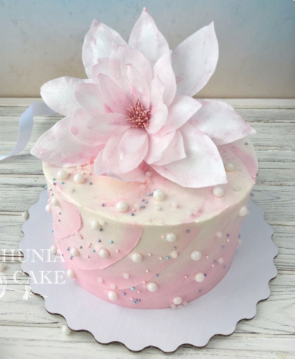 Цветы из вафельной бумаги для свадебных тортов