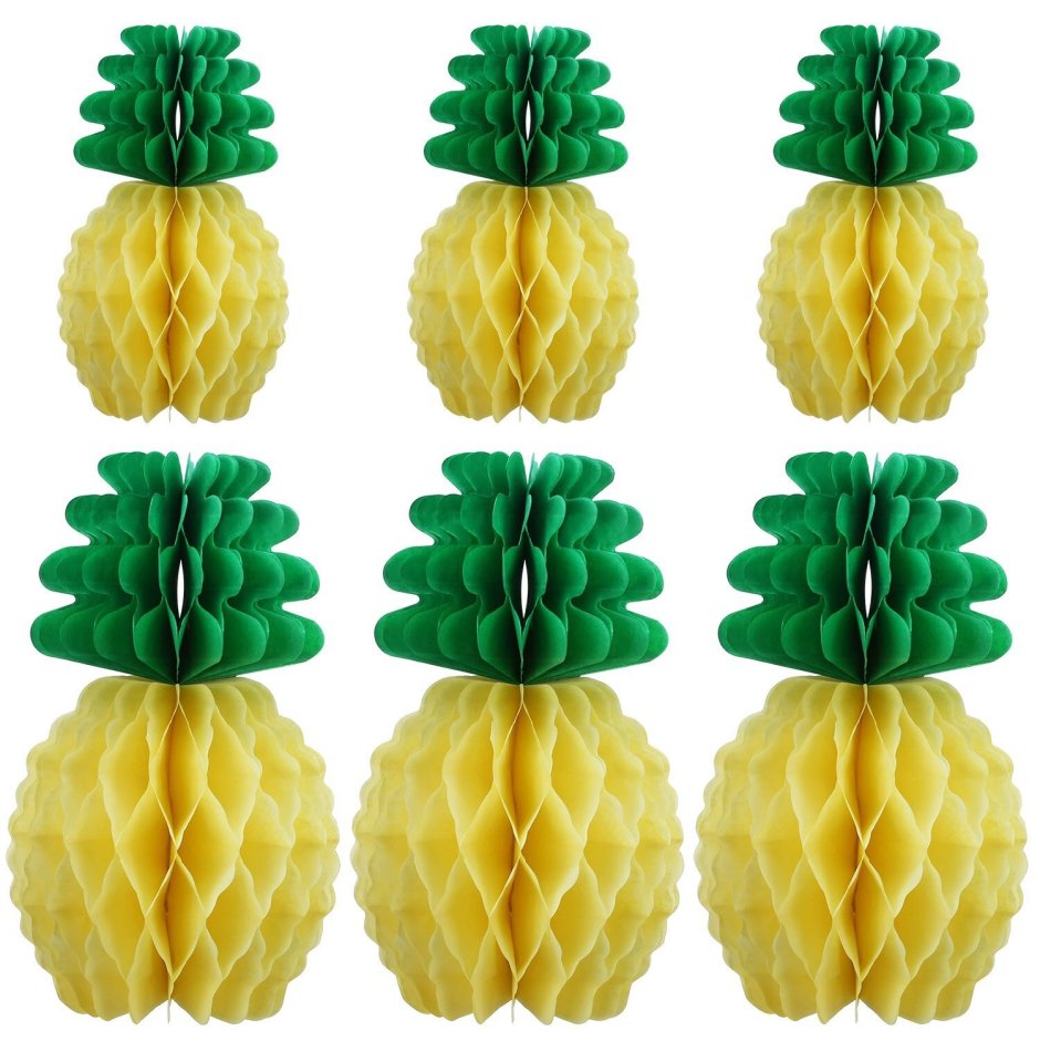 Бумажные ананасы для украшения