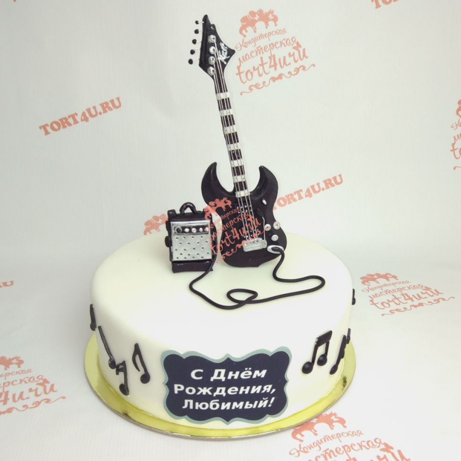 Торт с гитарой для мужчины на день рождения