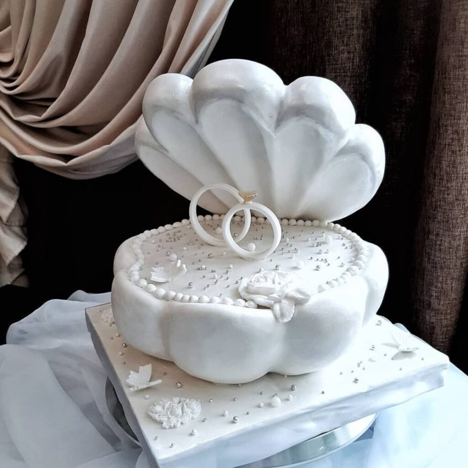 Свадебный торт на жемчужную свадьбу