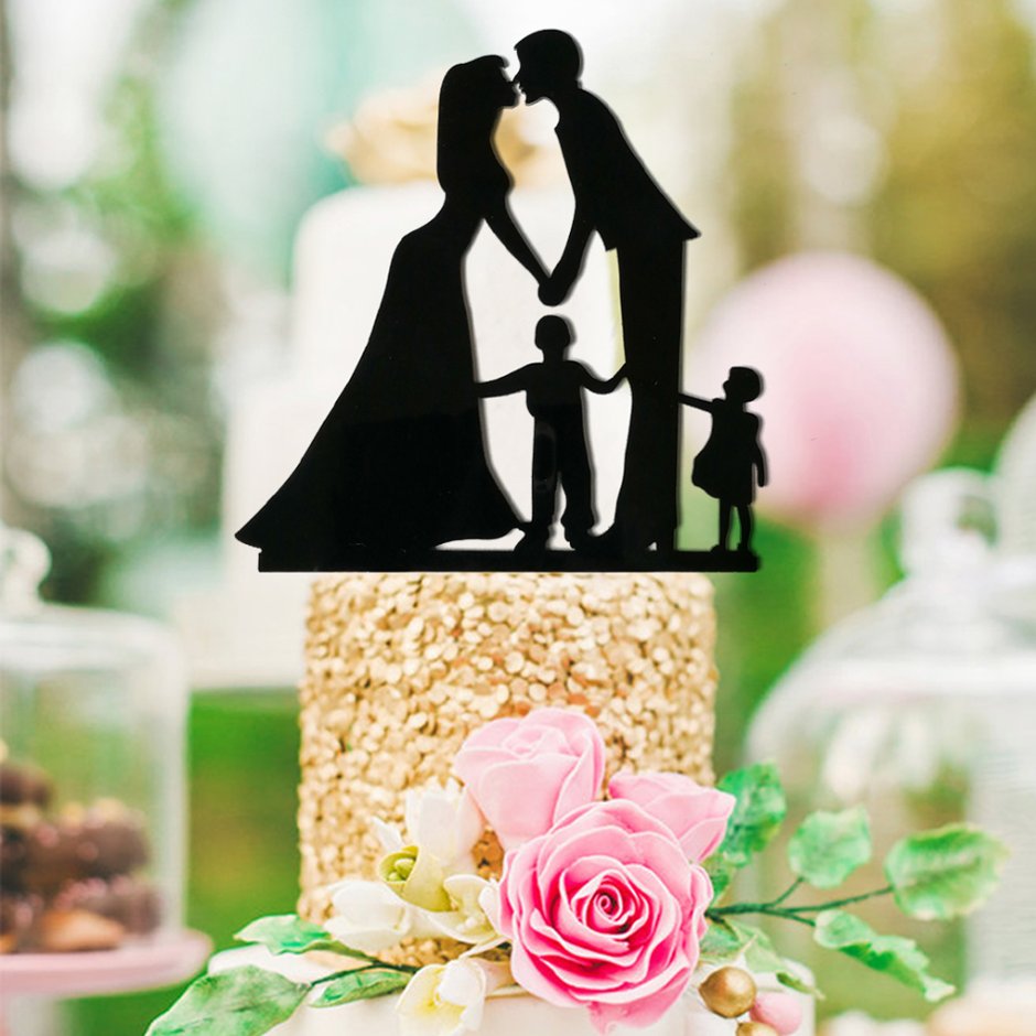 Жених и невеста стоковые на торт