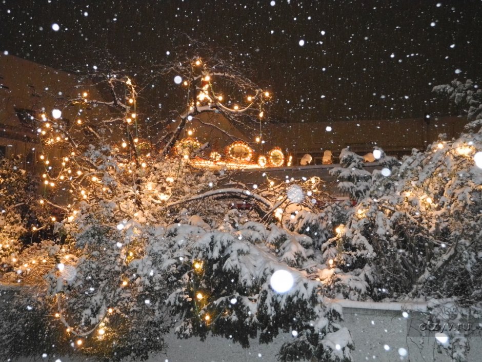 Снег в новогоднюю ночь