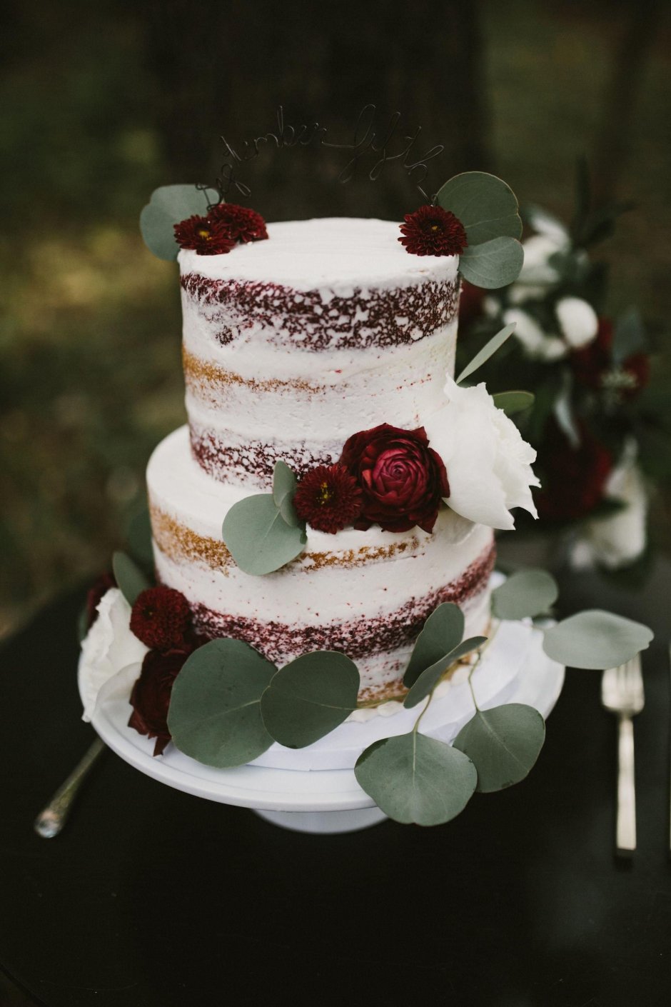 Свадебный торт бургунди