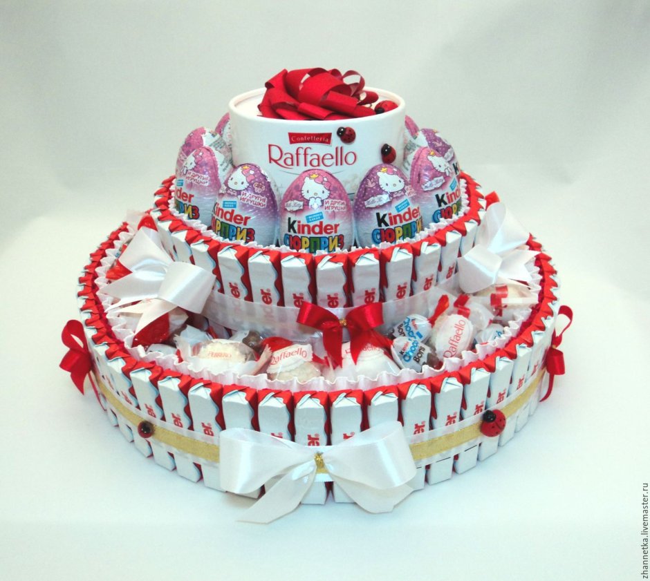 Торт из киндеров для девочки на день рождения