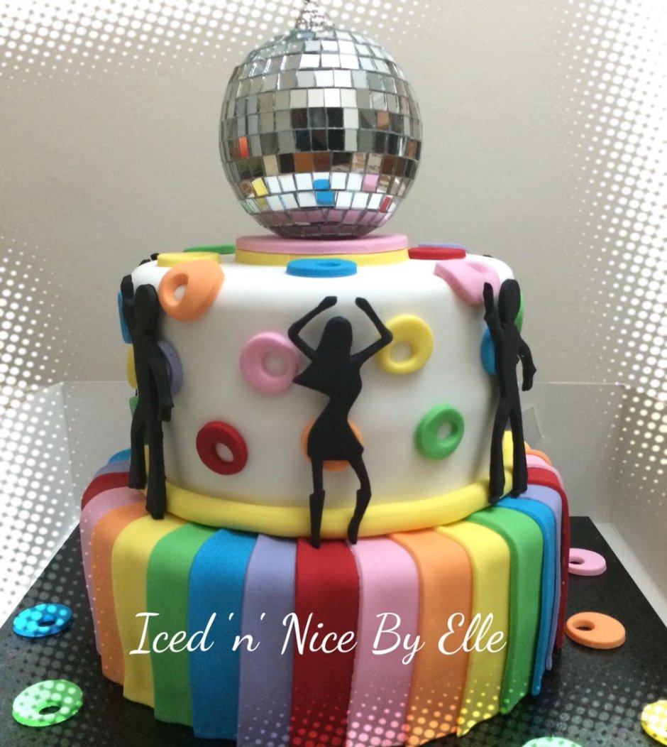 Торт в стиле диско Party