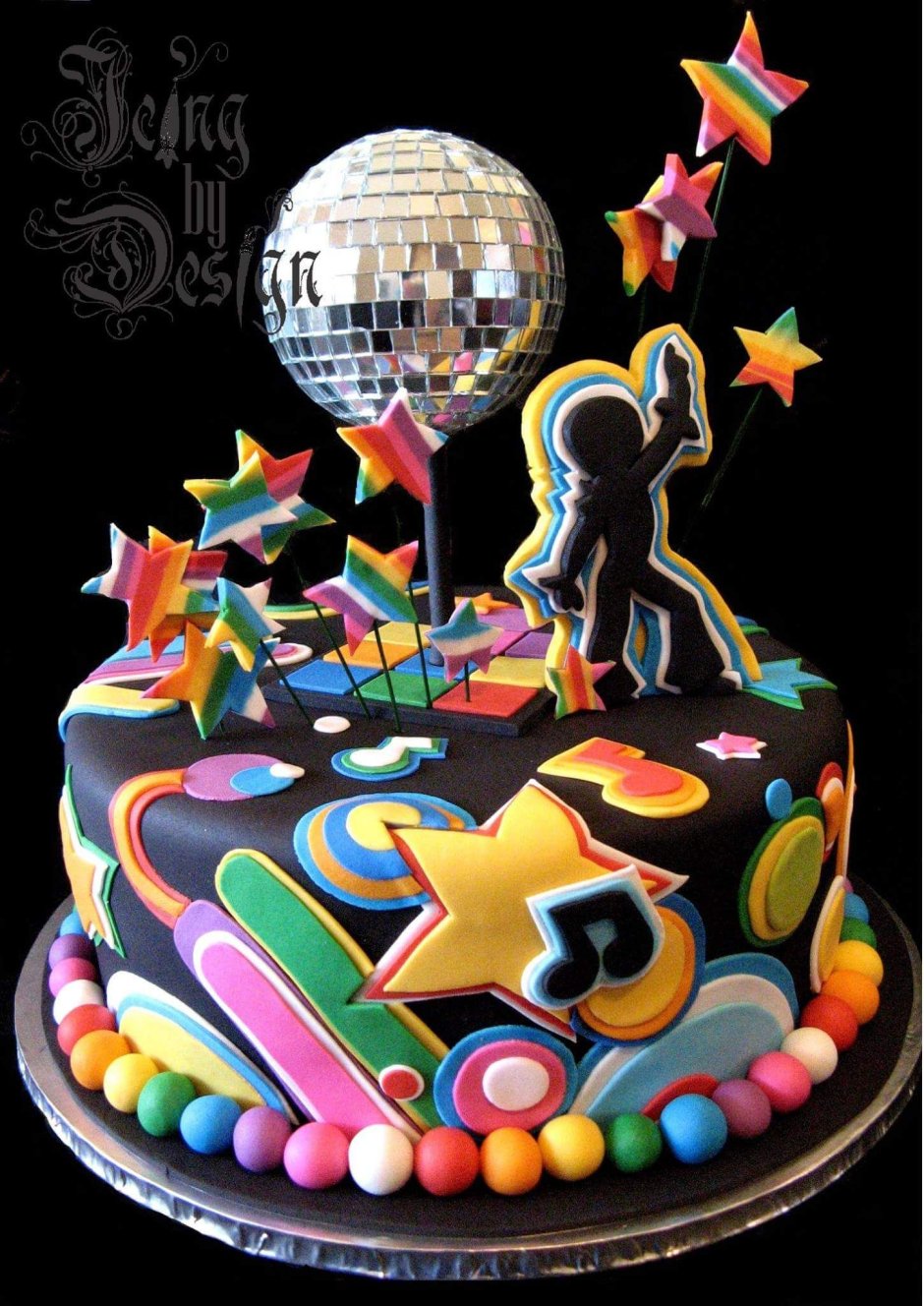 Торт в стиле диско Party