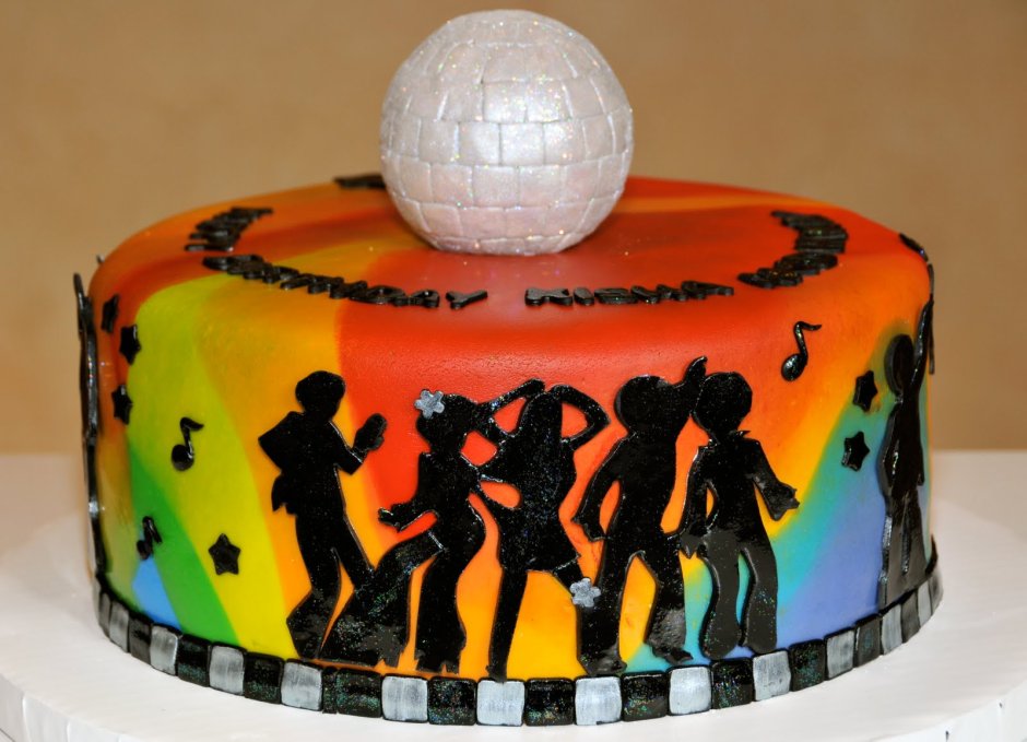 Торт в стиле диско