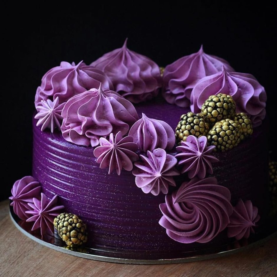 Торт в фиолетовом цвете для девочки