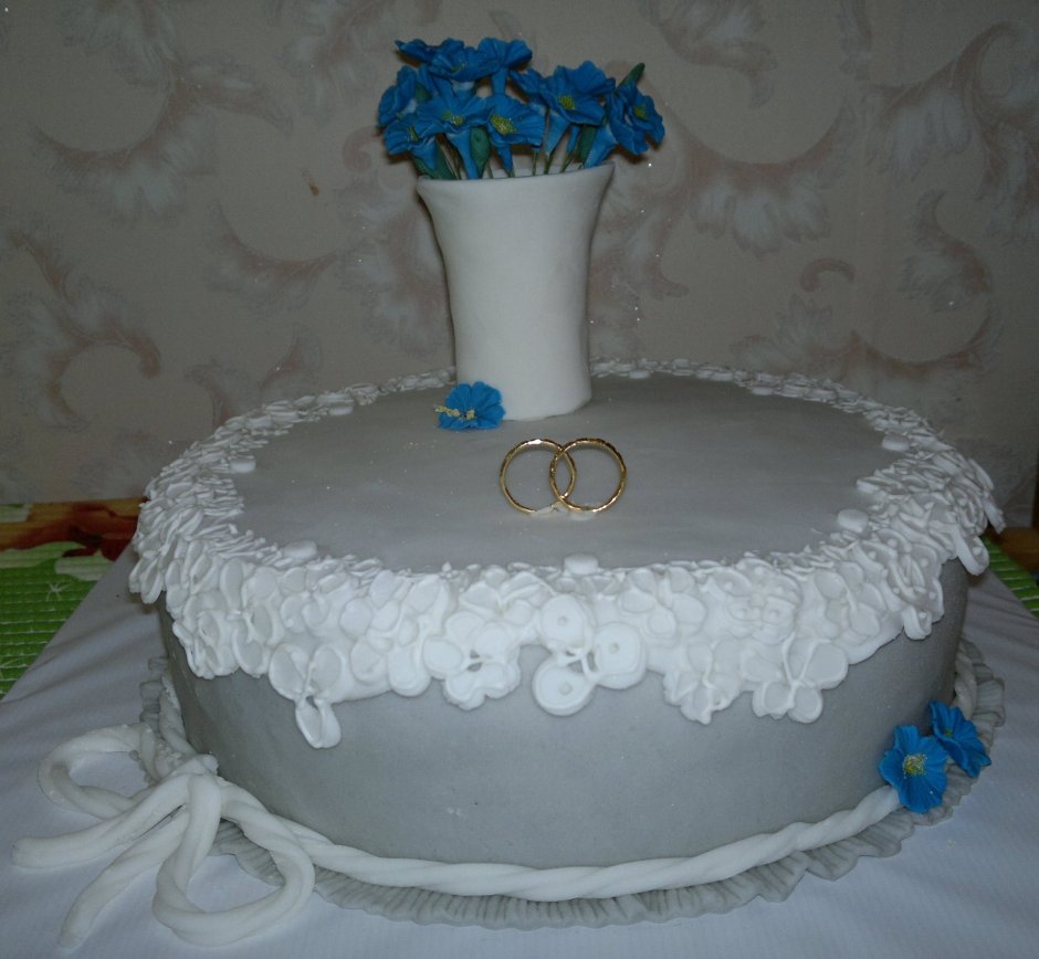 Тортик на льняную свадьбу