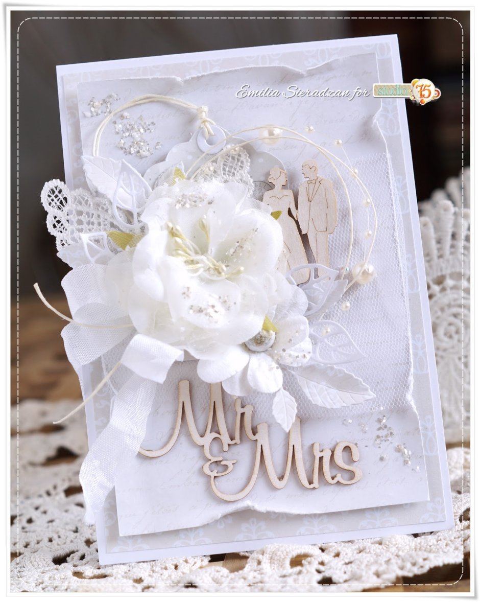 Wedding Invitation Card ribbon рваная