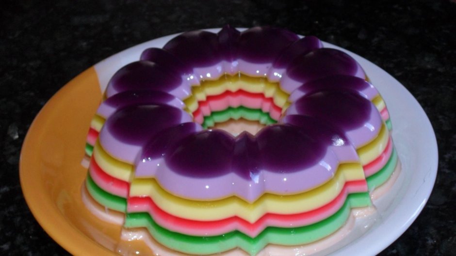 Цветной ЖЕЛЕЙНЫЙ торт