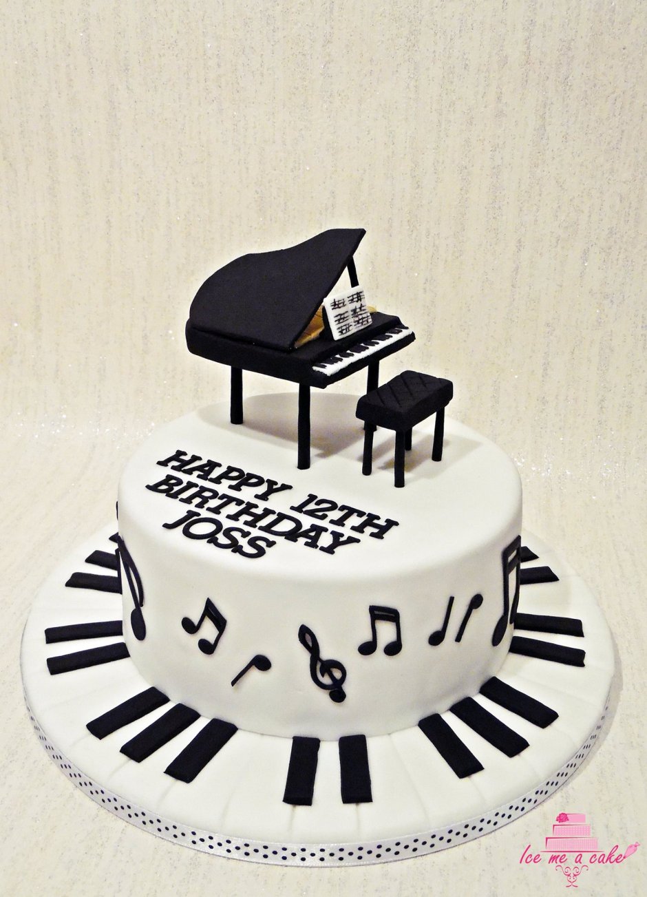 Декор торта пианино