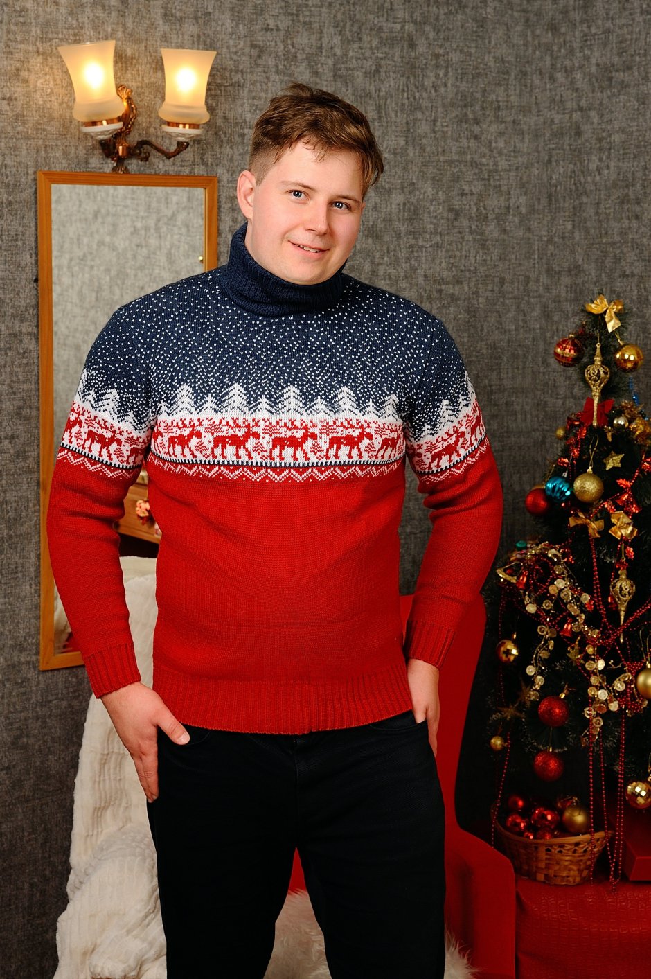 Новогодние свитера в мужском гардеробе