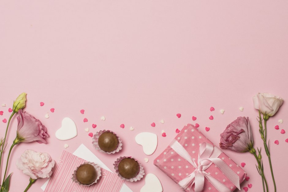 Плакат с днём рождения с шоколадками