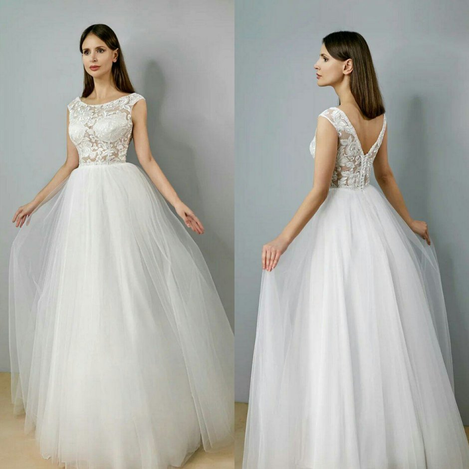 Свадебное платье цвета айвори 2021