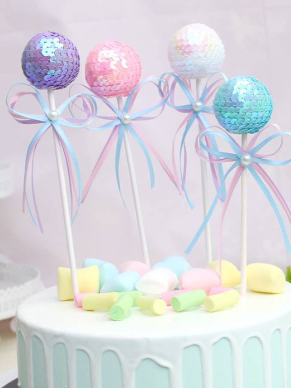 Торт с воздушными шариками для девочки
