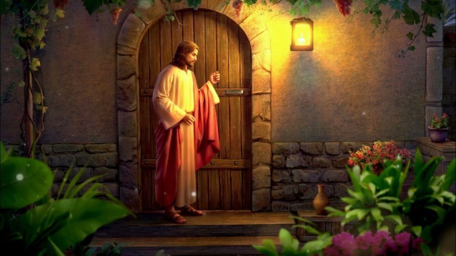 Иисус Христос стучится в дверь икона