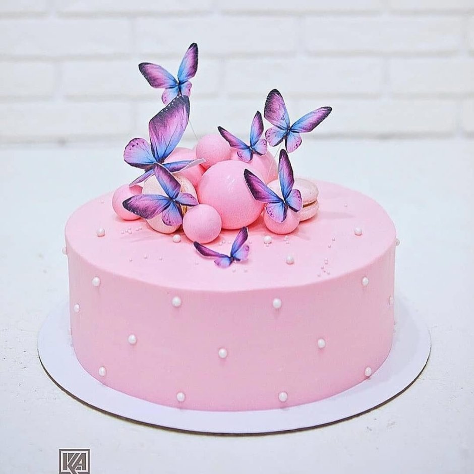 Торт с бабочками для девочки