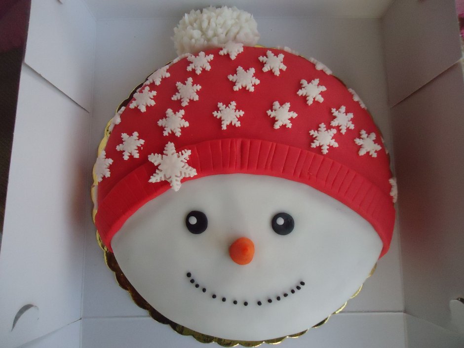 Торт декор Снеговик