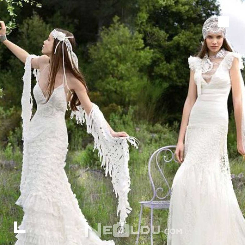 Свадебное платье в стиле хиппи