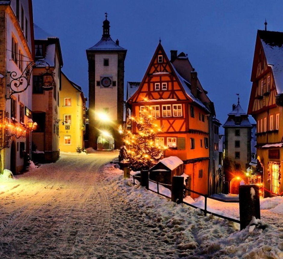 Ротенбург-на-Таубере, Германия зима