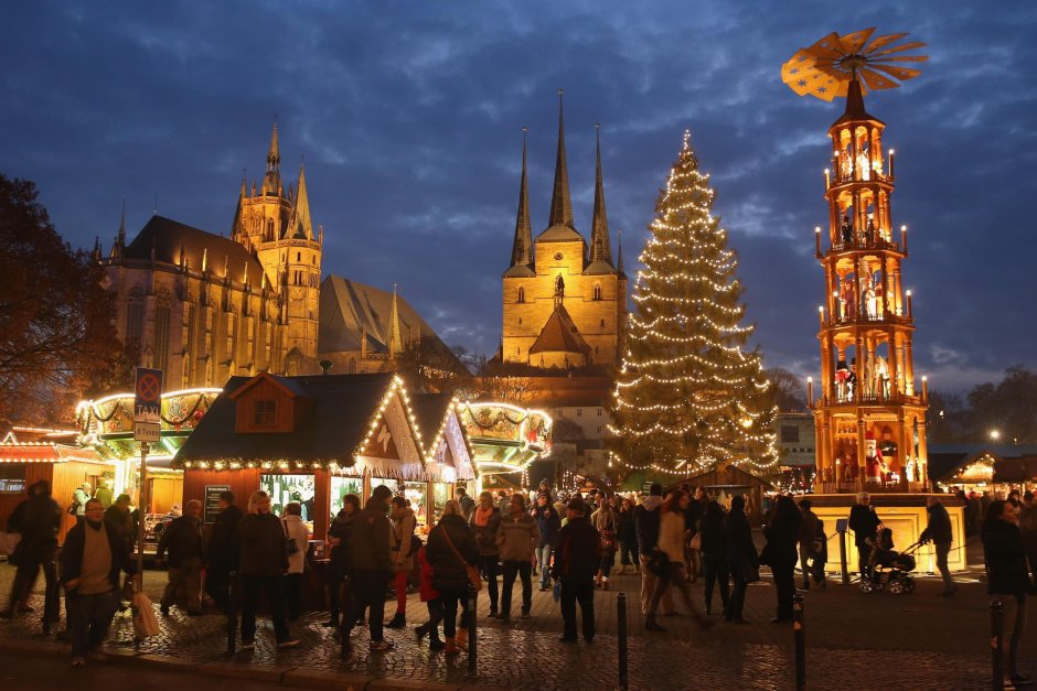 Эрфурт Германия Рождество