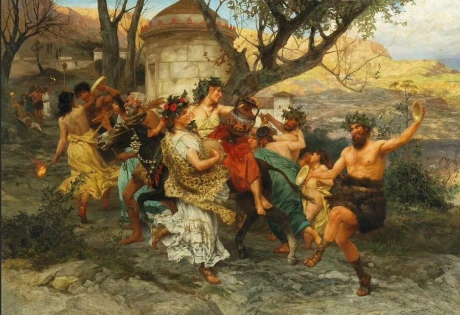 Греческая вазопись танец